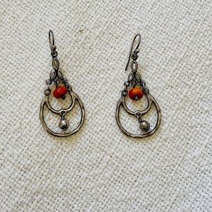Silpada Sterling Silver Sponge Coral Earrings